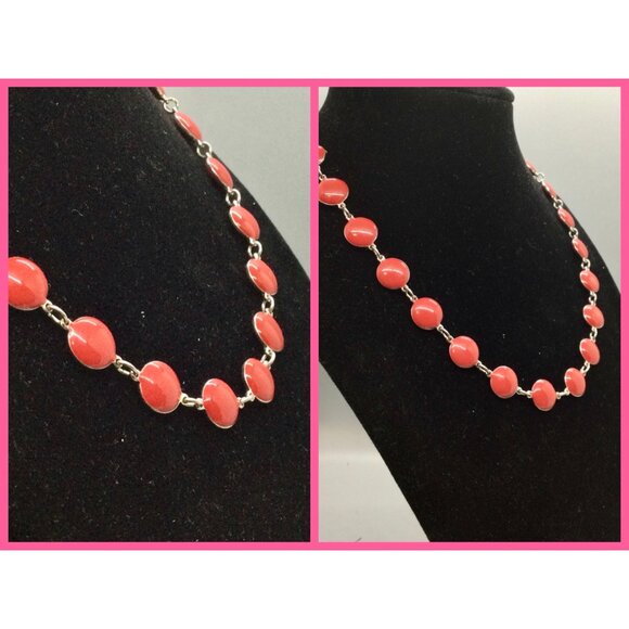 Vtg Enamel 'Mod' Linked Choker - Picture 5 of 5